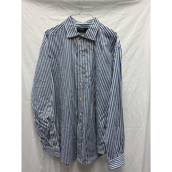 Polo Ralph Lauren Other - Polo Ralph Lauren Button-Up Classic Fit Dress Shirt Mens XL Blue White Stripe